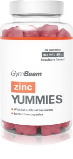 GymBeam Zinc Yummies žele bomboni za poticanje imunološkog sustava, prekrasnu kosu, nokte, lice i normalno stanje zuba okus Strawberry 150 g