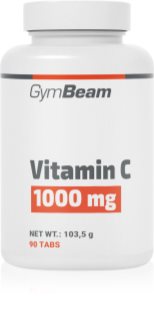GymBeam Vitamin C 1000 mg tablety na podporu imunitného systému, pre krásnu pleť a nechty 90 tbl