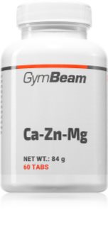 GymBeam Ca-Zn-Mg komplex minerálov pre normálnu funkciu imunitného systému, stavu kostí a činnosť svalov 114 g