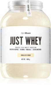 GymBeam Just Whey Molkenprotein mit Verdauungsenzymen Geschmack Vanilla Ice Cream 1000 g