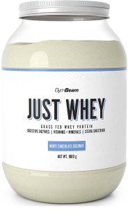 GymBeam Just Whey srvátkový proteín s tráviacimi enzýmami príchuť White Chocolate & Coconut 1000 g