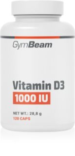 GymBeam Vitamin D3 1000 IU Kapseln mit Vitamin D 120 Kapseln