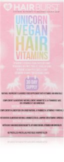 Hairburst Unicorn Vegan Hair Vitamins comprimés à mâcher pour une peau et des cheveux en bonne santé 60 pcs