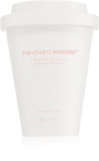 Haruharu Wonder Centella 5% Niacinamide Radiance Gel Cream gel-creme leve para unificar a cor do tom de pele