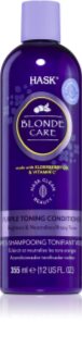 HASK Blonde Care Purple Shampoo après-shampoing pour cheveux blonds anti-jaunissement 355 ml