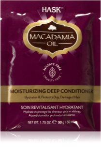 HASK Macadamia Oil ενυδατικό μαλακτικό για ξηρά,κατεσραμμένα και χημικά επεξεργαζμένα μαλλιά 50 μλ
