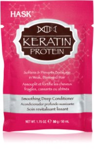 HASK Keratin Protein βαθιά θρεπτικό μαλακτικό για κατεστραμμένα, χημικά επεξεργασμένα μαλλιά 50 μλ
