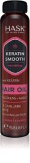 HASK Keratin Protein Smoothing Shine Oil olio nutriente per capelli per lisciare i capelli 18 ml