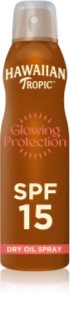 Hawaiian Tropic Glowing Protection Dry Oil Spray Skyddssolskyddsmedel i spray SPF 15 177 ml