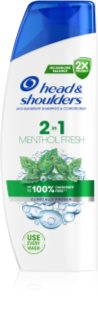 Head & Shoulders Menthol Fresh 2in1 Šampoon ja palsam kaks-ühes kõõma vastu