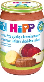 Hipp BIO červená řepa s jablky a hovězím masem dětský příkrm 220 g