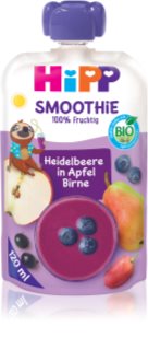 Hipp BIO Smoothie jablko - hruška - borůvky ovocný příkrm 120 ml