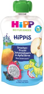 Hipp HiPPis BIO jablko-hruška-dračí ovoce -černý rybíz dětský příkrm 100 g