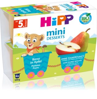 Hipp BIO jablka s hruškami ovocný příkrm 4x100 g
