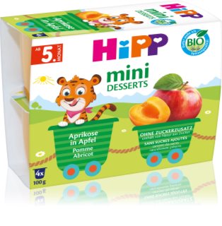 Hipp BIO jablka s meruňkami ovocný příkrm 4x100 g