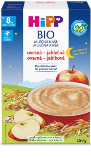 Hipp BIO mléčná kaše na dobrou noc ovesná - jablečná mléčná kaše na dobrou noc 250 g
