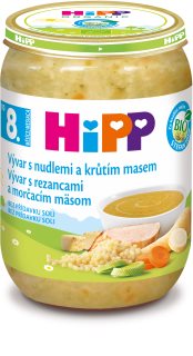 Hipp BIO vývar s nudlemi a krůtím masem dětský příkrm 190 g