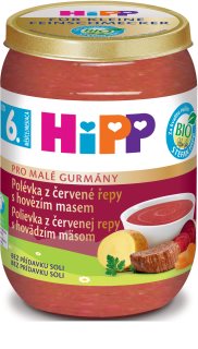 Hipp BIO pro malé gurmány polévka z červené řepy s hovězím masem 190 g