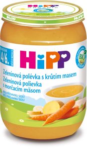Hipp BIO zeleninová polévka s krůtím masem dětský příkrm 190 g