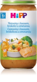 Hipp BIO cestoviny s lososom, brokolicou a smotanou detský príkrm 250 g
