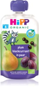Hipp HiPPis BIO 100% ovoce hruška – černý rybíz – švestka ovocný příkrm 100 g