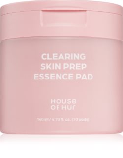 House of Hur Clearing Skin Prep Essence Pad Exfoliating Cleansing Pads with moisturising effect 140 ml
