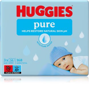 Huggies Pure čisticí ubrousky 3x56 ks