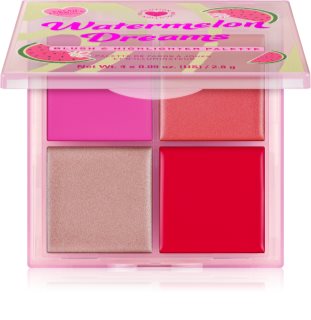 I Heart Revolution Watermelon Dreams Blush & Highlighter Quad palette di illuminanti e blush 4x2.8 g