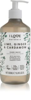 I Love Naturals Lime, Ginger & Cardamom Săpun lichid pentru mâini 500 ml