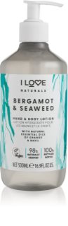 I Love Naturals Bergamot & Seaweed crema naturale mani 500 ml