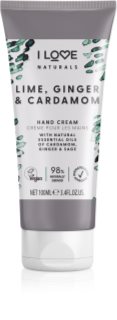 I Love Naturals Lime, Ginger & Cardamom crema per le mani 100 ml