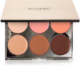ICONIC London Multi-Use Cream Blush Bronze and Highlight Palette πολυλειτουργική παλέτα για το πρόσωπο 6x3.2 γρ