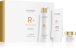 ICONIQUE Professional R+ Keratin repair 3 steps for strong and shiny hair подарунковий набір (для слабкого волосся)
