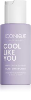 ICONIQUE Professional COOL LIKE YOU Perfect Blonde & Silver Violet Neutraliserande schampo med mässingstoner