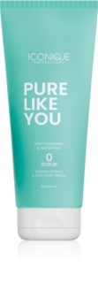 ICONIQUE Professional PURE LIKE YOU Deep Cleansing & Refreshing Scrub valomasis šveitiklis riebiai galvos odai 200 ml