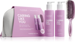 ICONIQUE Professional CONFIDENT LIKE YOU Set Shampoo 250 ml Conditioner 250 ml BrushArt brush Geschenkset für Haare und Kopfhaut