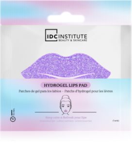 IDC Institute Glitter Lip Purple hydrogelová maska na pery 1 ks