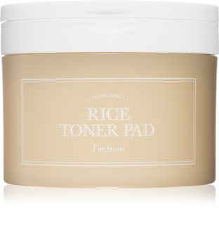 I'm from Rice Toner Pad tonizējošie spilventiņi ar izgaismojošu un nogludinošu efektu 60 gab.