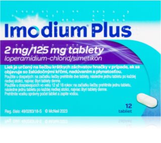 Imodium Imodium Plus 2mg/125mg tablety k léčbě průjmu 12 tbl