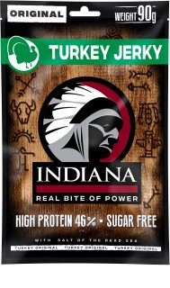 Indiana Jerky Turkey Jerky Original szárított hús pulyka 90 g