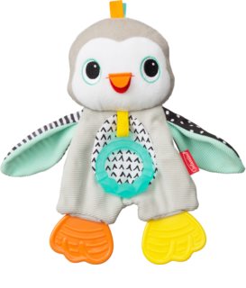 Infantino Cuddly Teether Penguin pluszowa zabawka z gryzakiem 1 szt.