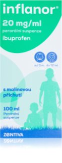 Inflanor Inflanor 20 mg/ml perorální suspenze k léčbě mírné a středně silné bolesti 100 ml
