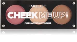 Inglot Face Palette korostusväri, aurinkopuuteri ja poskipuna