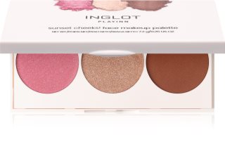 Inglot Face Palette iluminador, bronzeador e blush tom GLOWOW 7.2 g