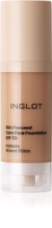 Inglot Skin Focused Care Face Foundation SPF 50 acoperire make-up SPF 50 culoare Apricot Tan 30 ml