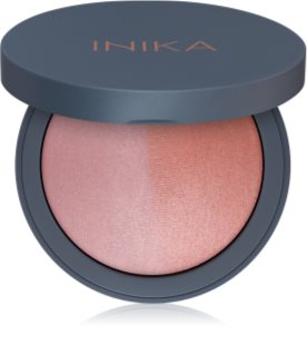 INIKA Organic Blush Duo 2 toņu vaigu sārtums (tonis) Burnt Peach 6,5 g