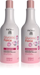 INOAR Glycolic Force Duo Set för glansigt och mjukt hår 2 st.