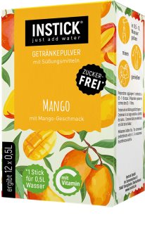 INSTICK Mango poudre pour la préparation de boisson saveur Mango 12 pcs