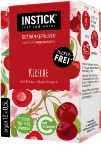 INSTICK Cherry poudre pour la préparation de boisson saveur Cherry 12 pcs