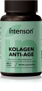 Intenson Kolagen ANTI-AGE + witamina C + kwas hialuronowy tabletki na włosy, skórę i paznokcie